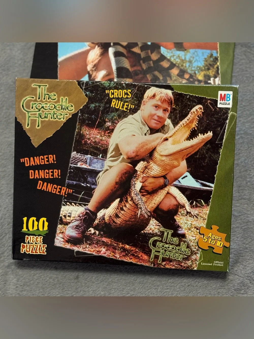 Lot 2 VTG The Crocodile Hunter Steve Irwin 100 Piece MB Puzzles Sealed New 2000